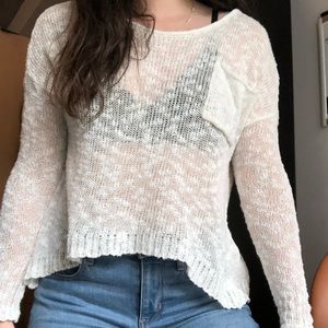 Hollister White Sweater
